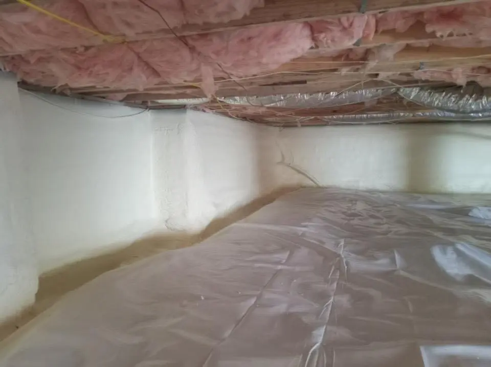 Crawl space encapsulation with closed-cell spray foam for Attic Insulation in Little Ferry